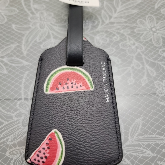 Coach Luggage Tag With Watermelon Print New - Picture 3 of 7